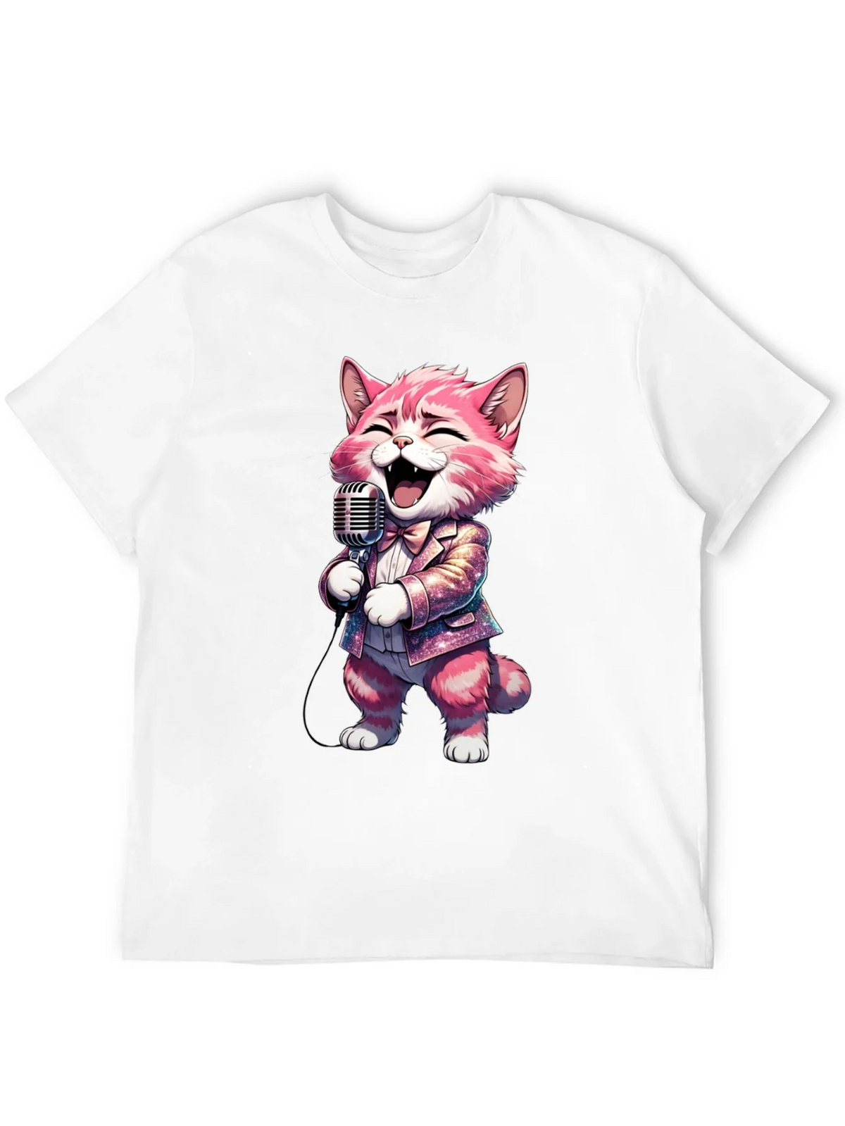 Singing Cat T-Shirt - Black Cotton Blend product image 11