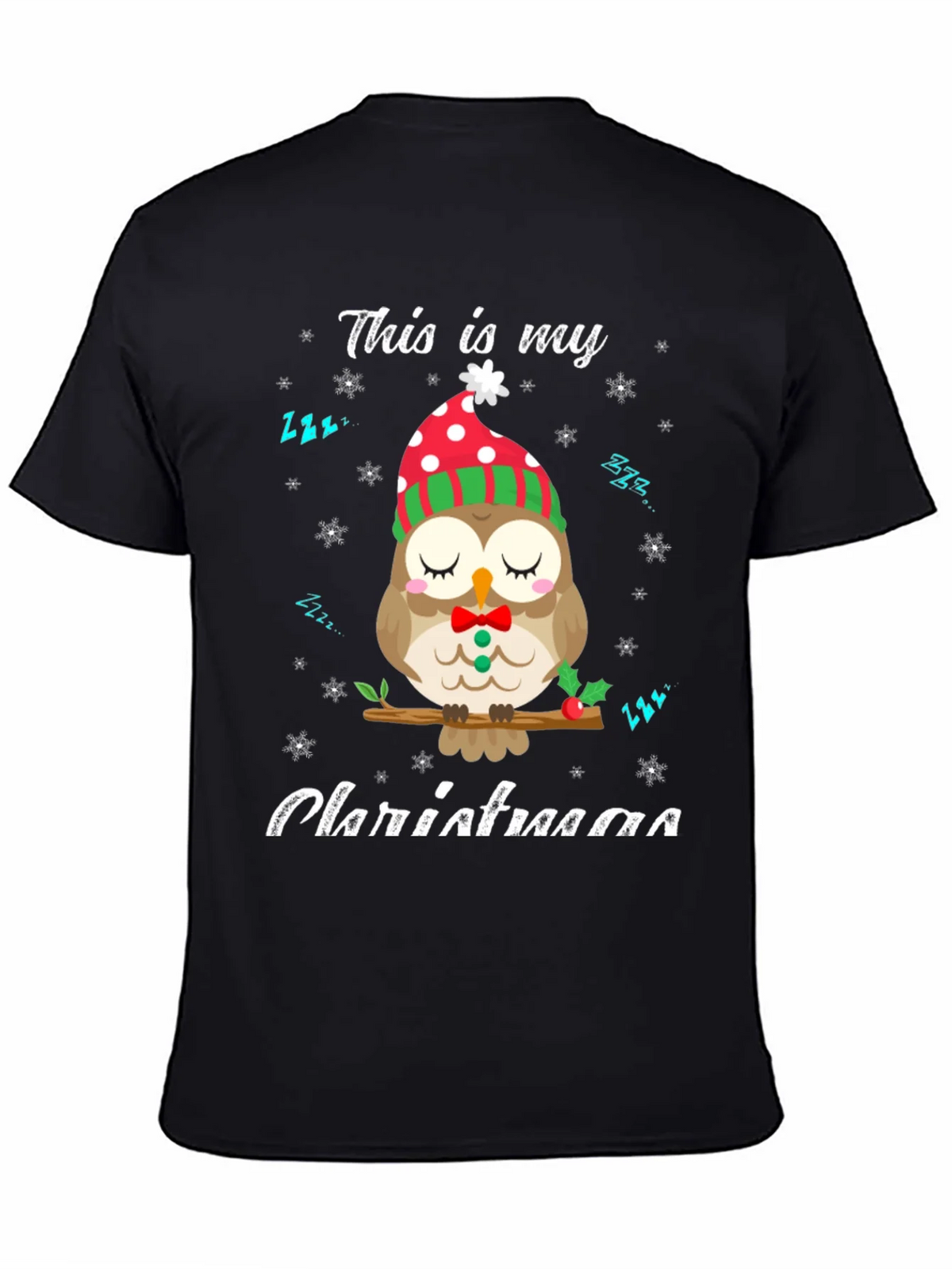 Cute Owl Christmas T-Shirt: Cozy Holiday Style product image 4