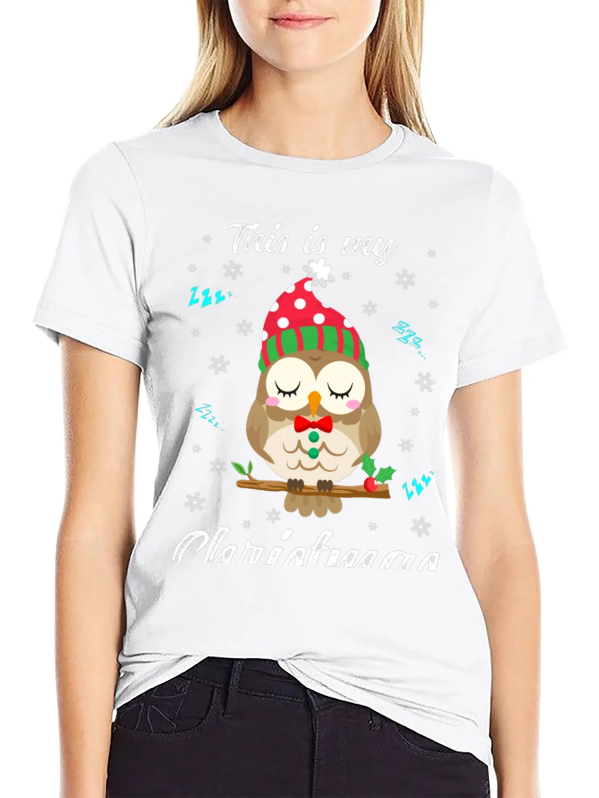 Cute Owl Christmas T-Shirt: Cozy Holiday Style product image 8