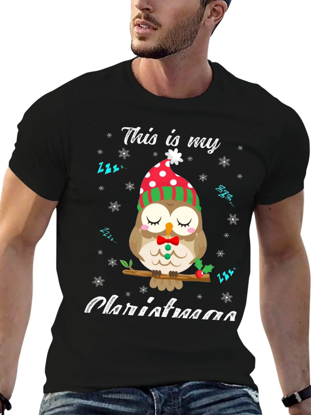 Cute Owl Christmas T-Shirt: Cozy Holiday Style product image 6