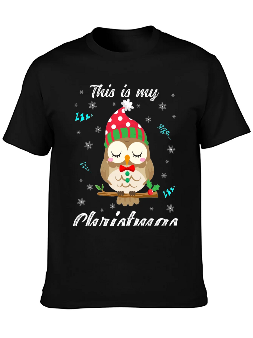 Cute Owl Christmas T-Shirt: Cozy Holiday Style product image 3