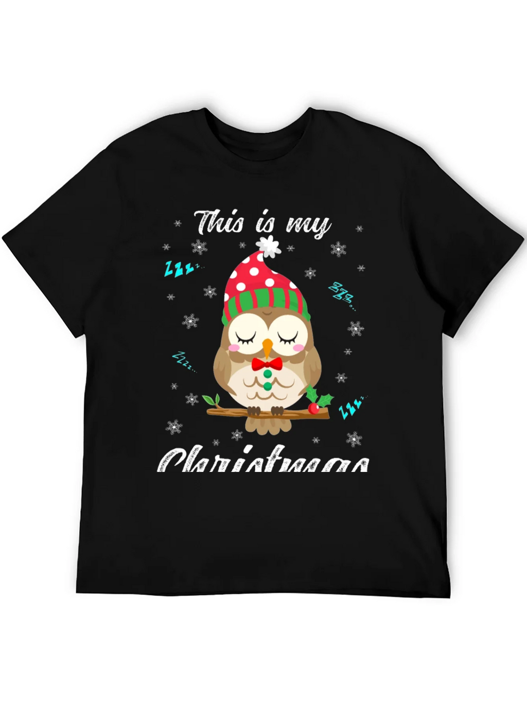 Cute Owl Christmas T-Shirt: Cozy Holiday Style product image 5