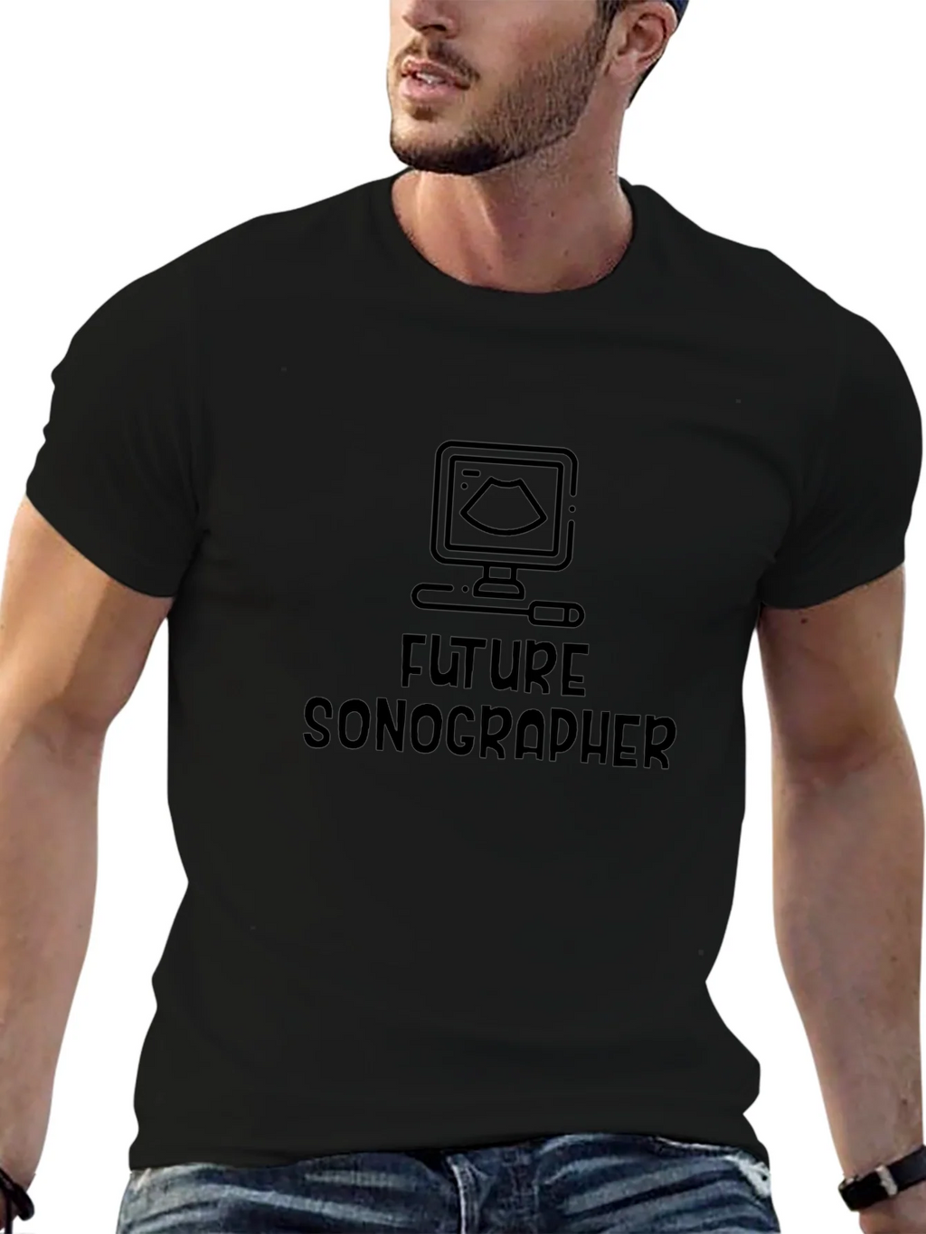 Future Sonographer Black T-Shirt product image 6