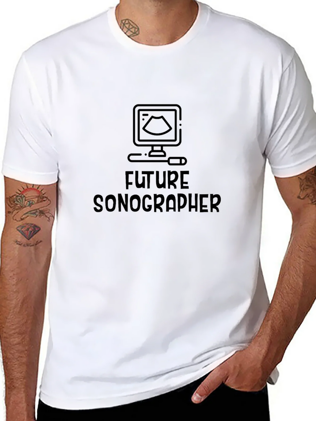 Future Sonographer Black T-Shirt product image 7