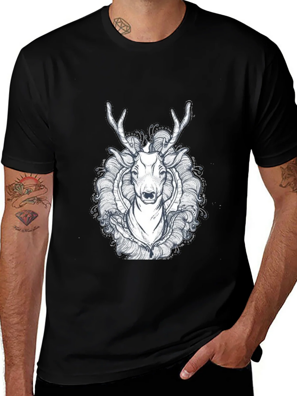 Black Deer Graphic Tee - Unique Design product image 1