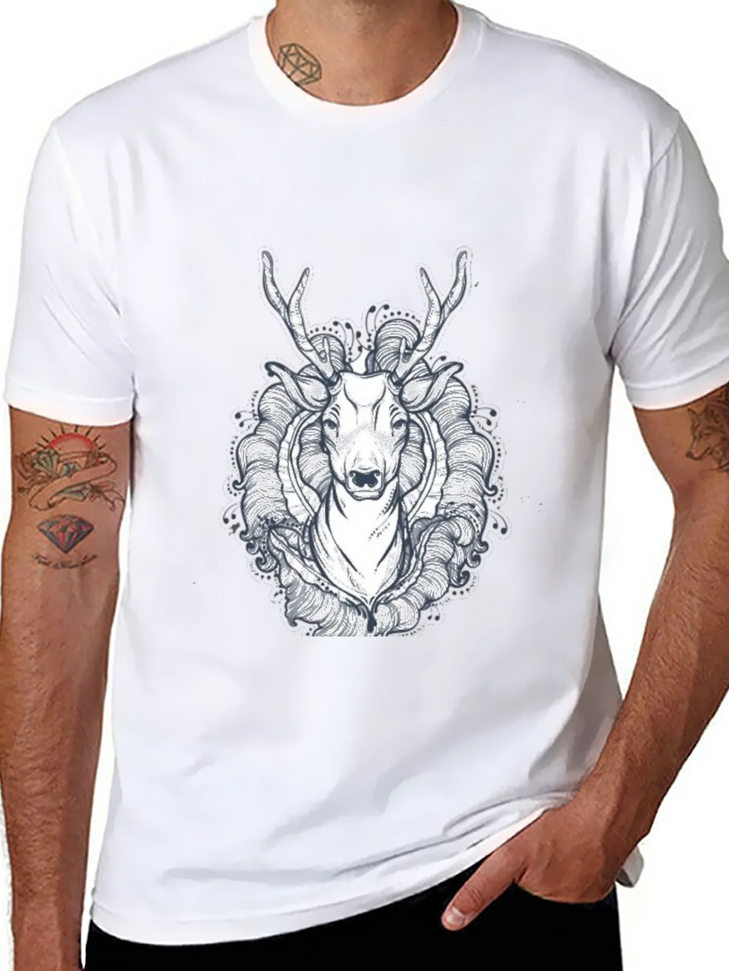 Black Deer Graphic Tee - Unique Design product image 7