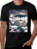 Mount Fuji Landscape Graphic T-Shirt product image 1