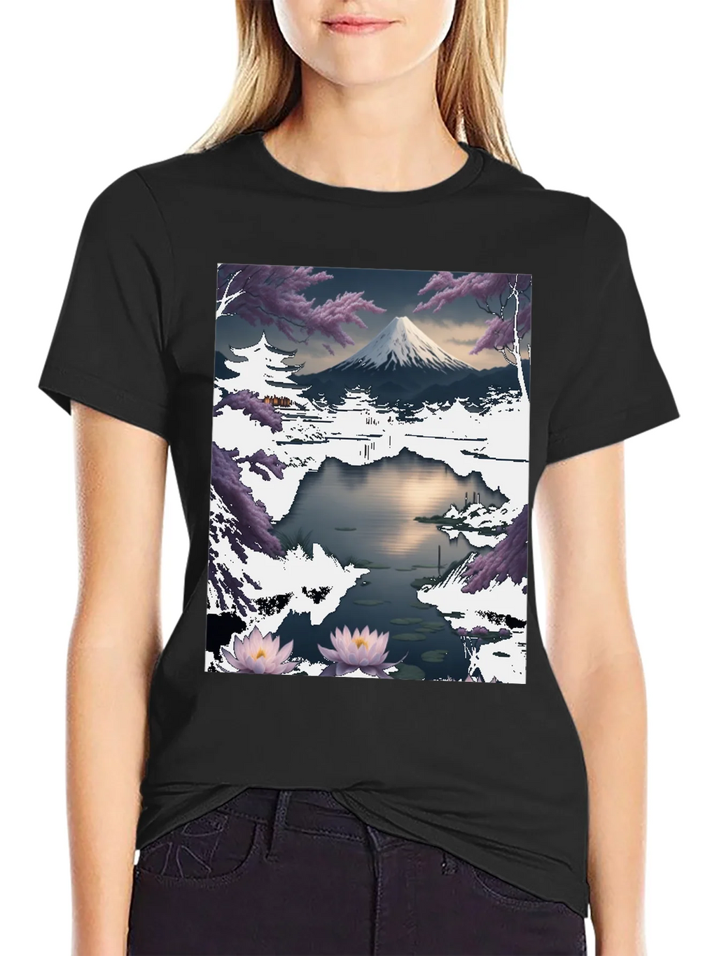 Mount Fuji Landscape Graphic T-Shirt product image 2