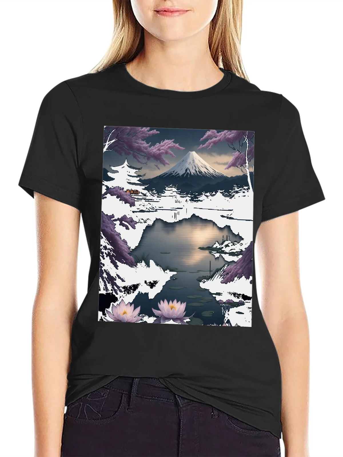 Mount Fuji Landscape Graphic T-Shirt product image 2
