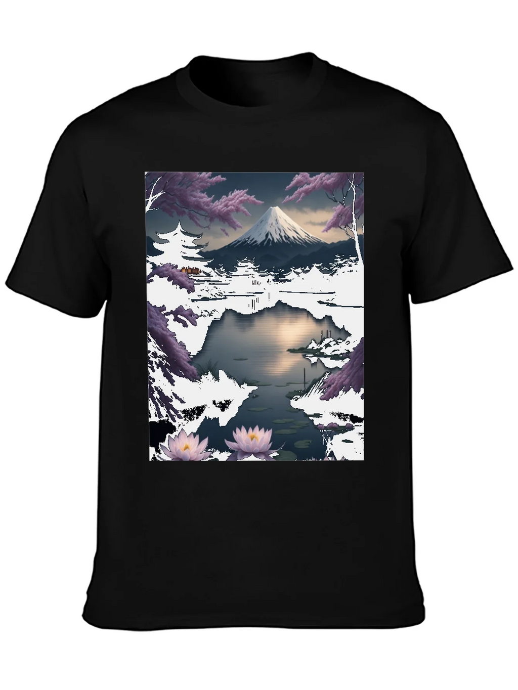 Mount Fuji Landscape Graphic T-Shirt product image 3