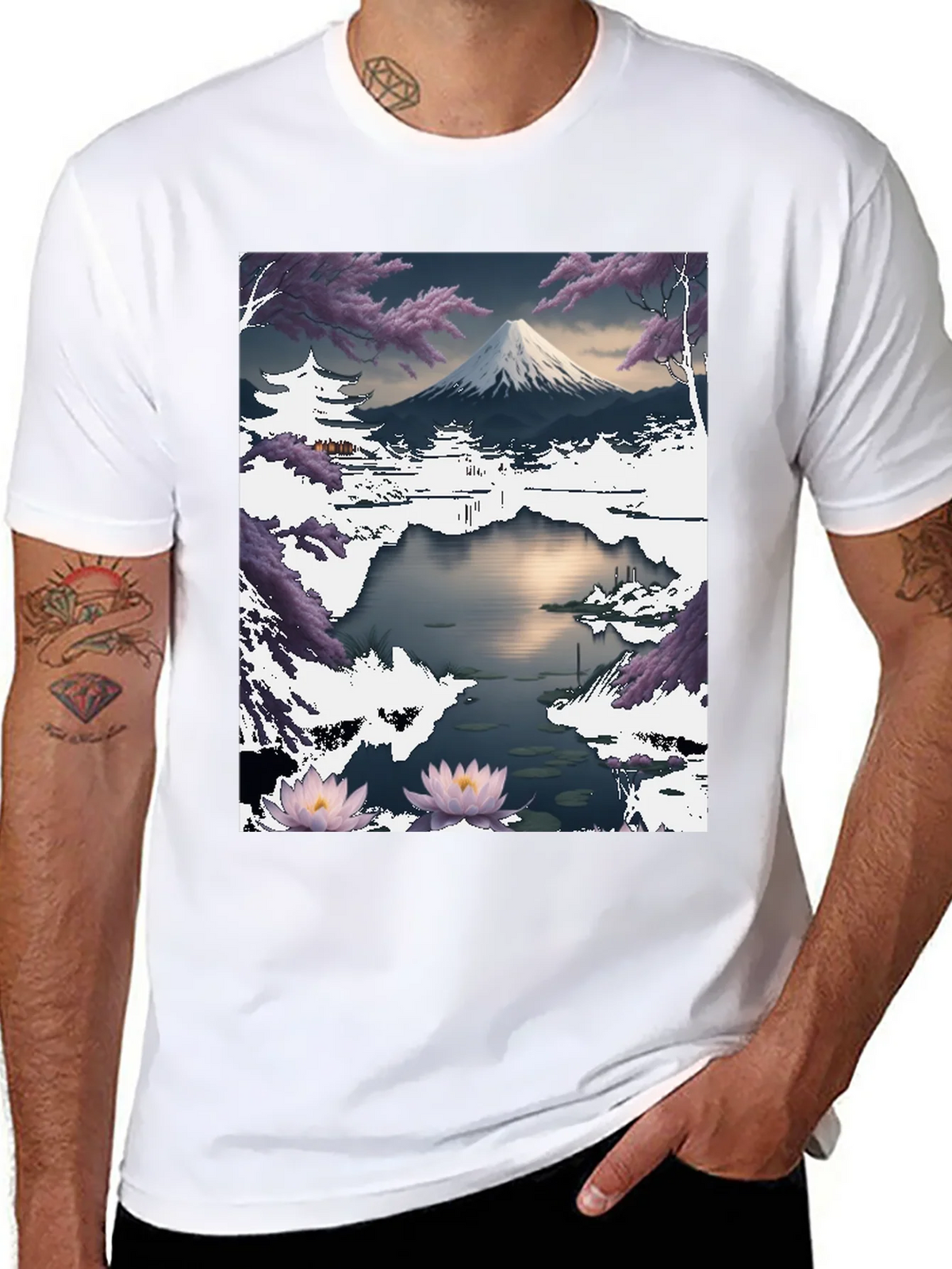 Mount Fuji Landscape Graphic T-Shirt product image 7