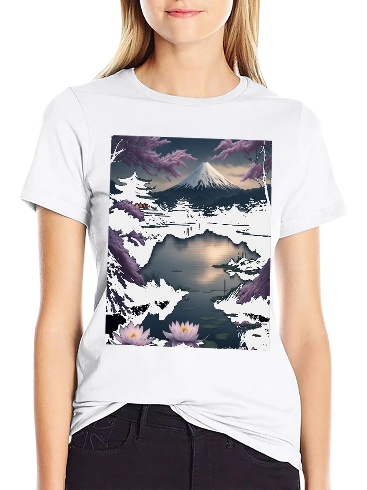 Mount Fuji Landscape Graphic T-Shirt product image 8