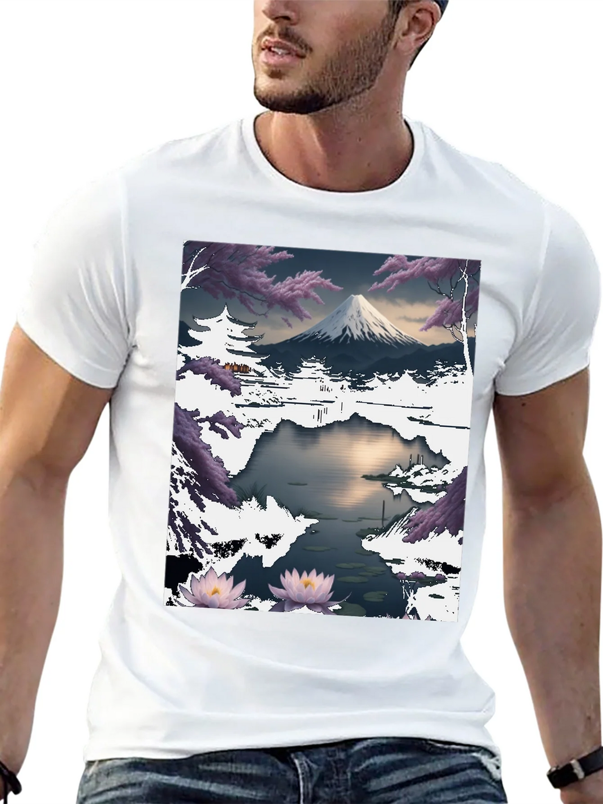Mount Fuji Landscape Graphic T-Shirt product image 12