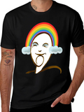 Rainbow Face Graphic Tee - Unique Design product image 1