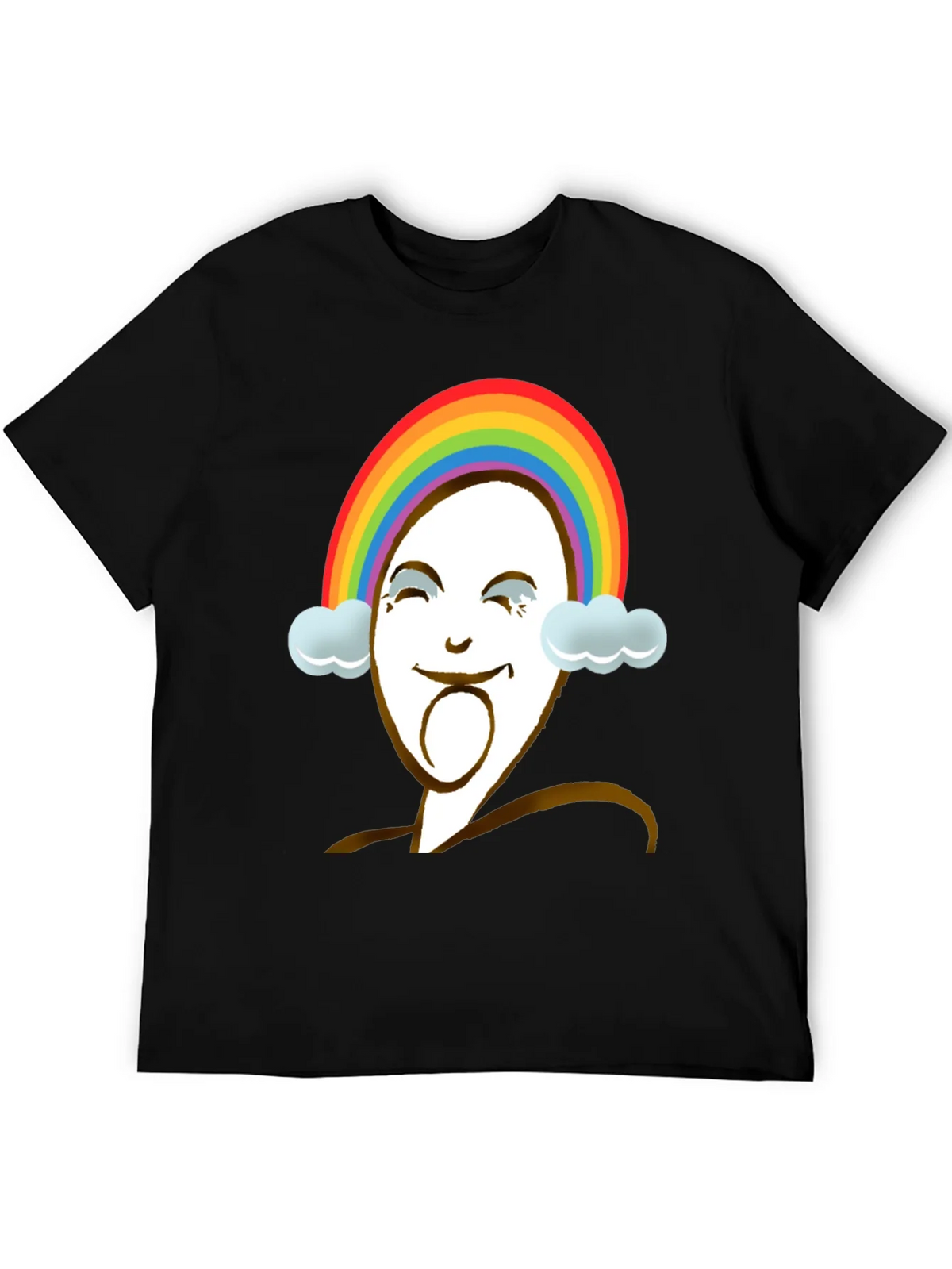Rainbow Face Graphic Tee - Unique Design product image 5