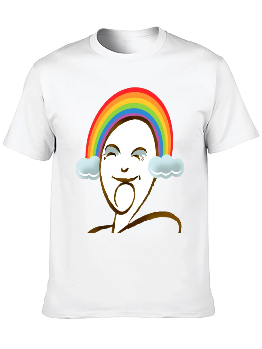 Rainbow Face Graphic Tee - Unique Design product image 9