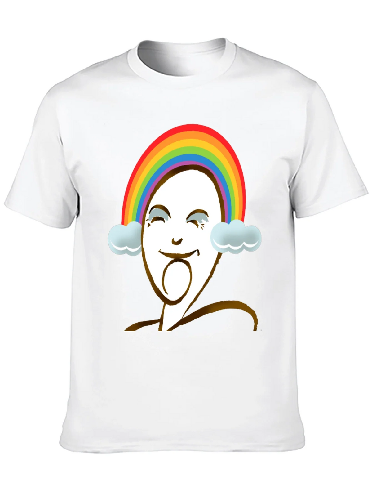 Rainbow Face Graphic Tee - Unique Design product image 9