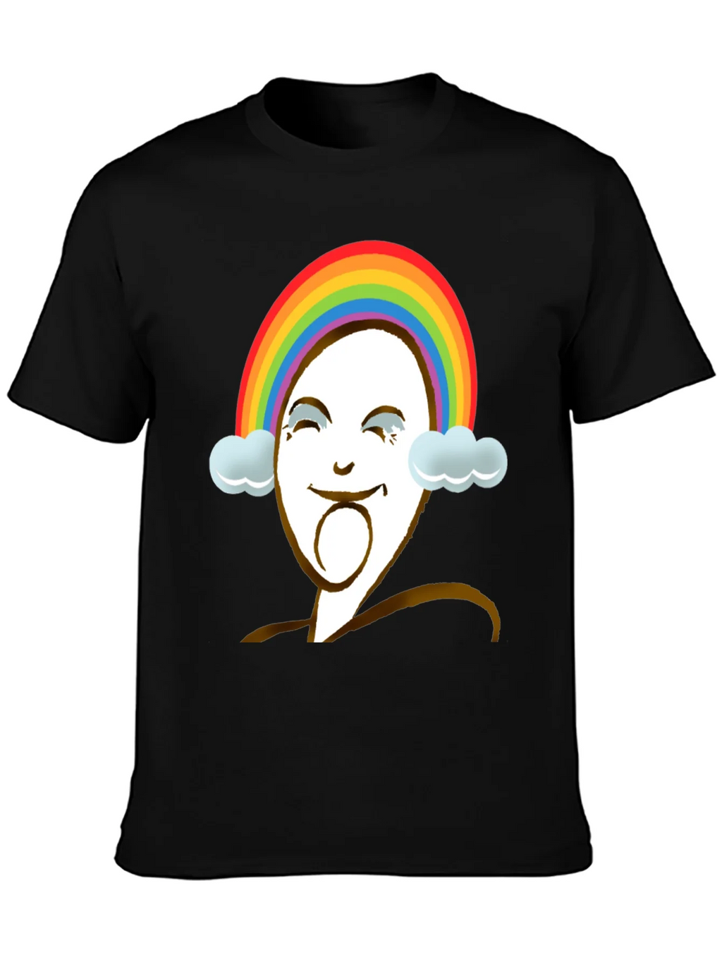 Rainbow Face Graphic Tee - Unique Design product image 3