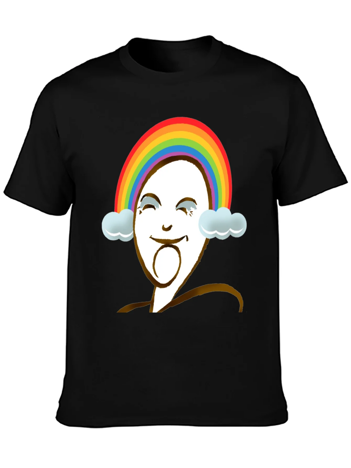 Rainbow Face Graphic Tee - Unique Design product image 3