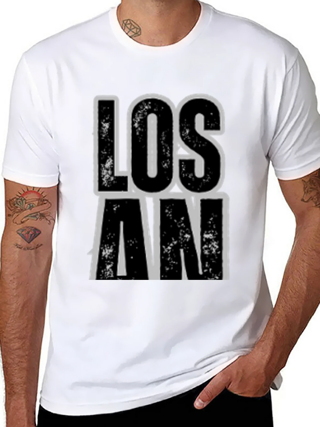 Los An Graphic Print Black T-Shirt product image 7