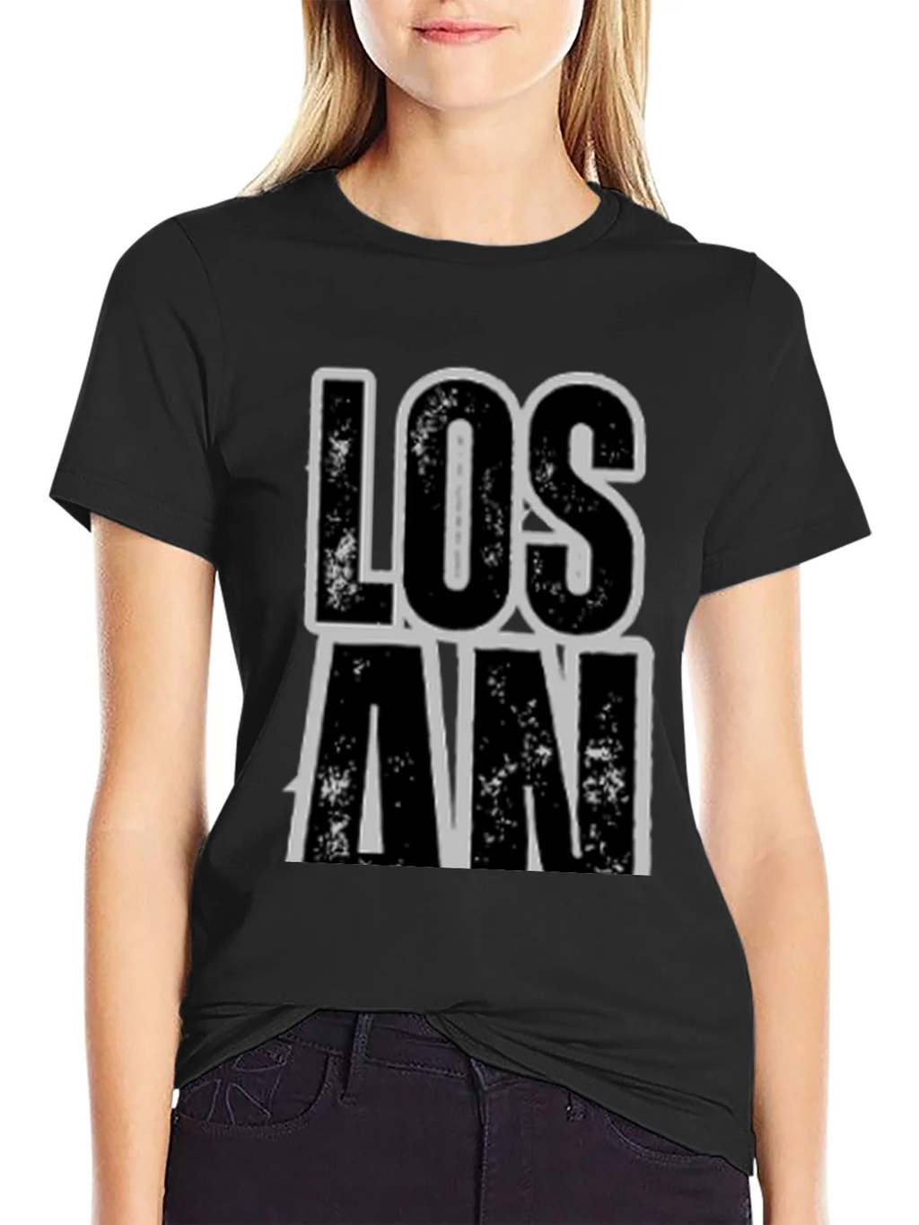 Los An Graphic Print Black T-Shirt product image 2