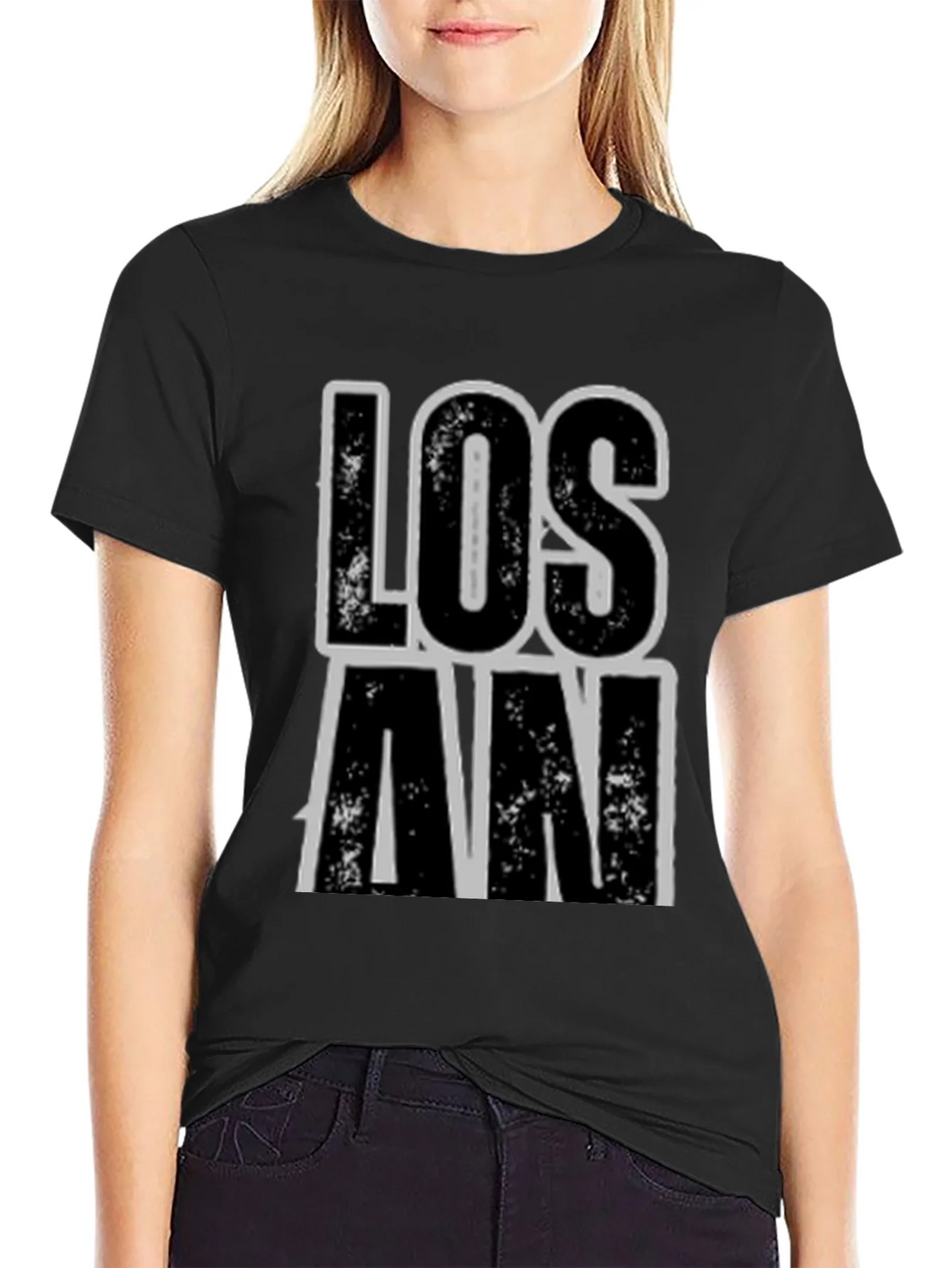Los An Graphic Print Black T-Shirt product image 2