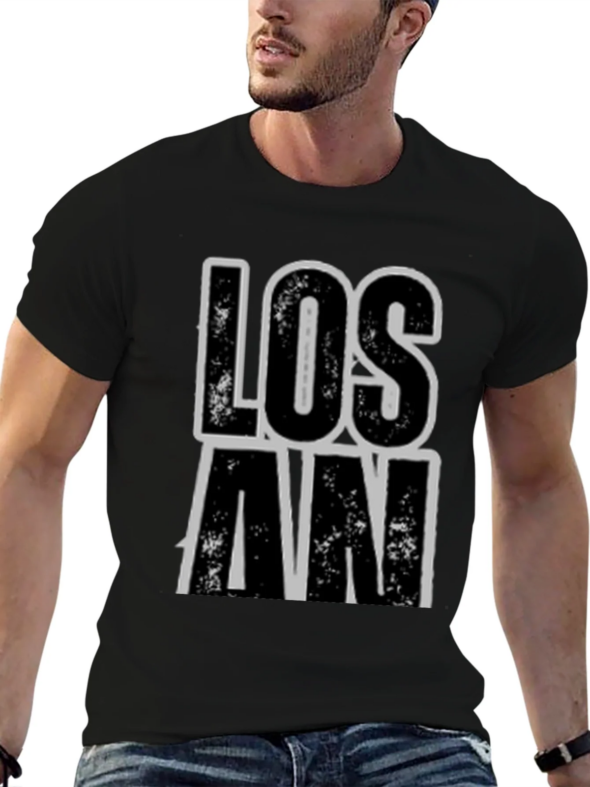 Los An Graphic Print Black T-Shirt product image 6