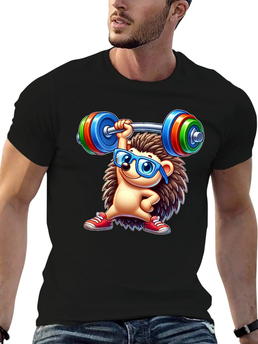 Workout Hedgehog Graphic Tee product image 6
