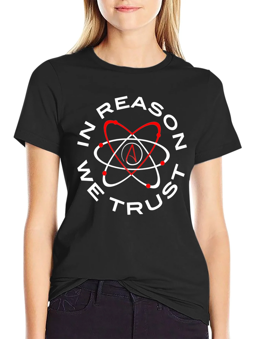 In Reason We Trust Atheist Atom T-Shirt product image 2
