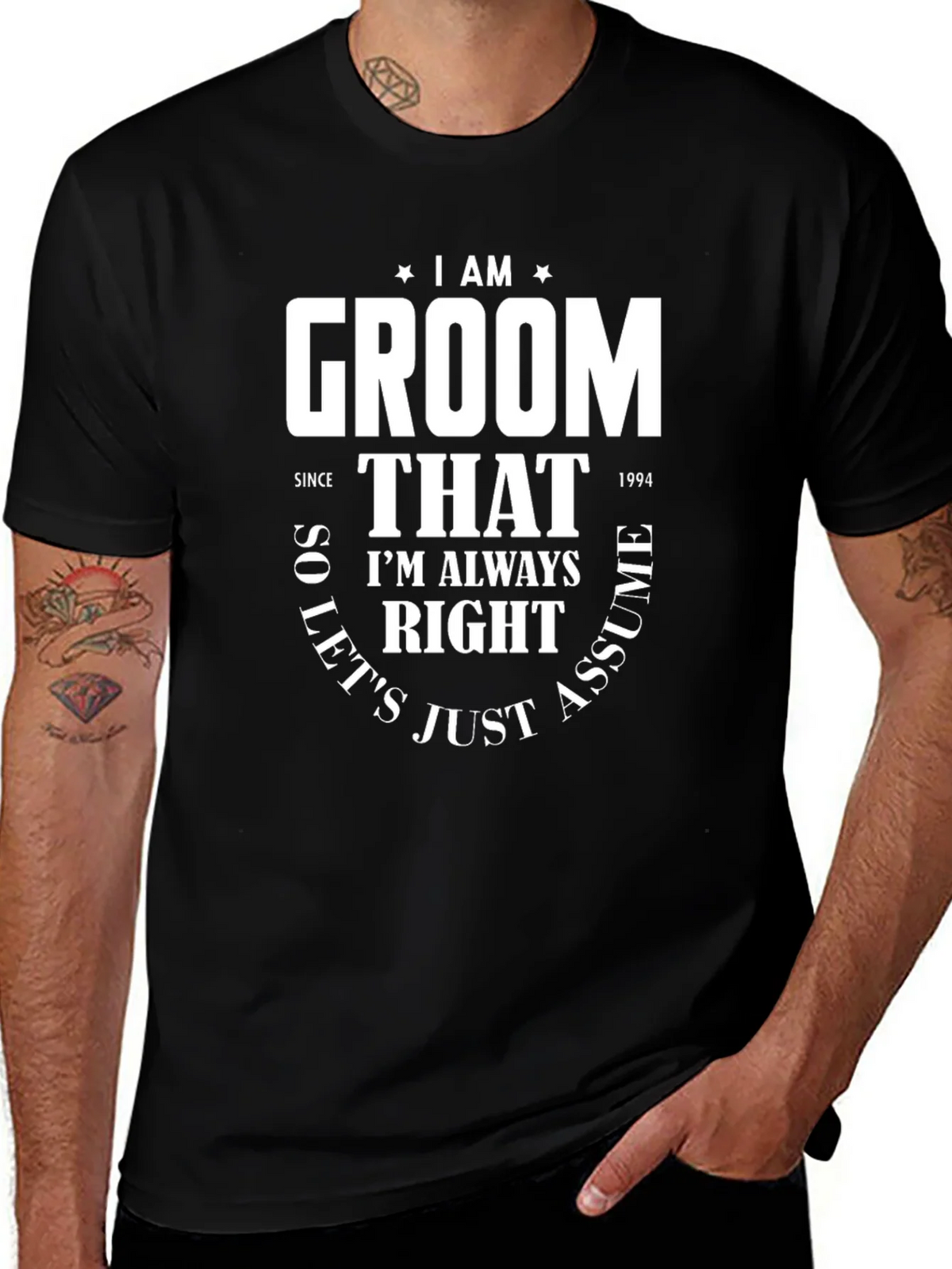 I Am Groom Since 1994 Funny T-Shirt product image 1