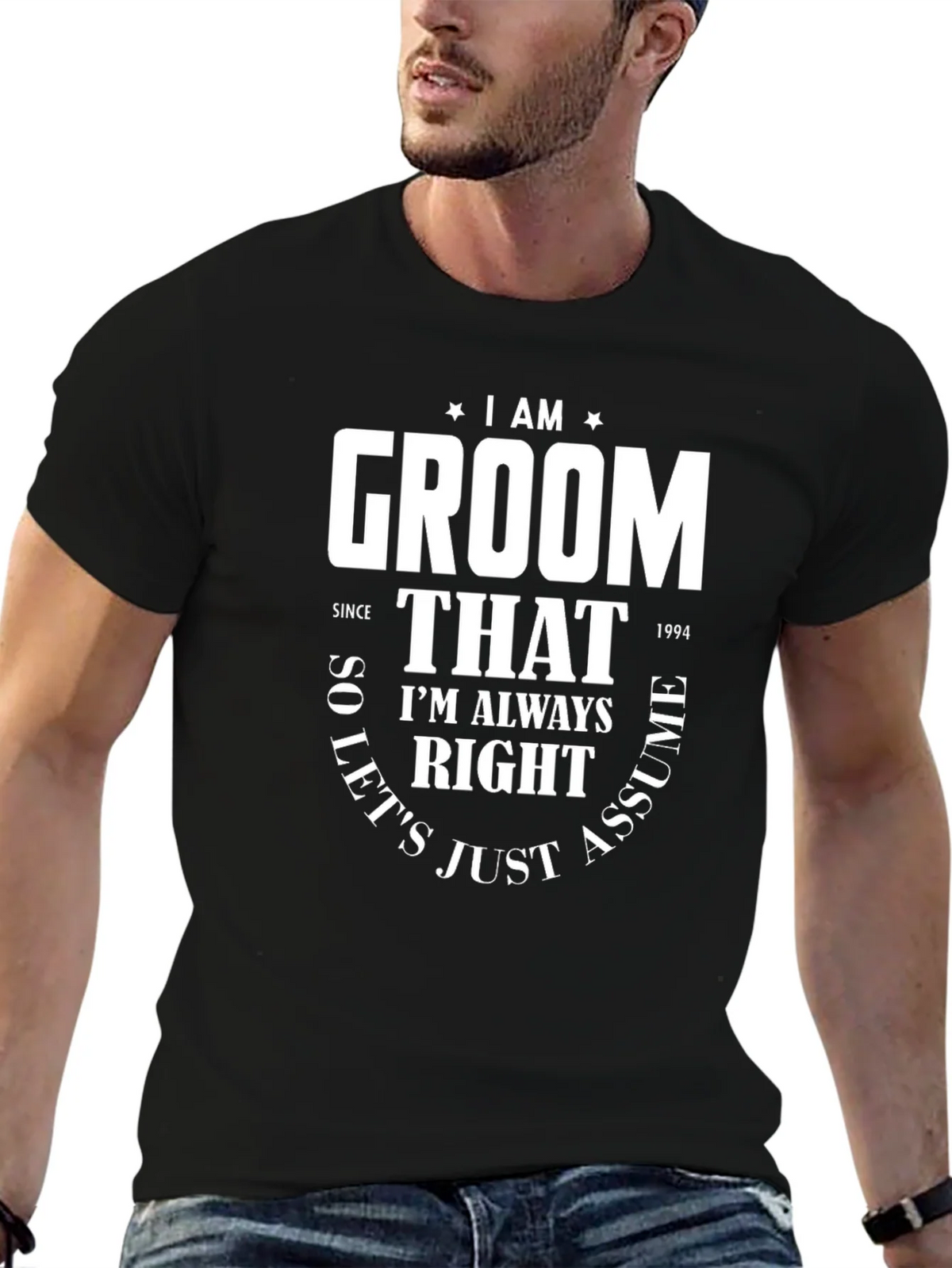I Am Groom Since 1994 Funny T-Shirt product image 6