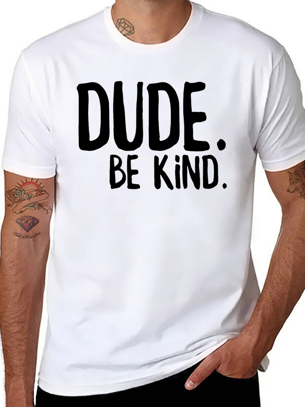 Dude Be Kind T-Shirt - Black Graphic Tee product image 7