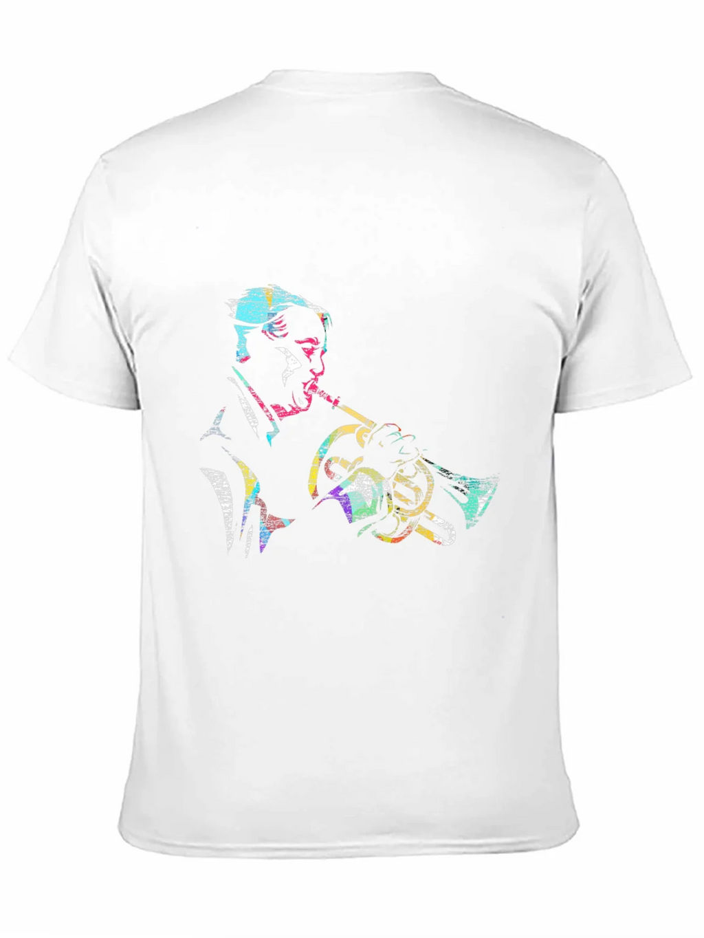 Jazz Trumpet Player Graphic Tee - Black Cotton Comfort product image 10