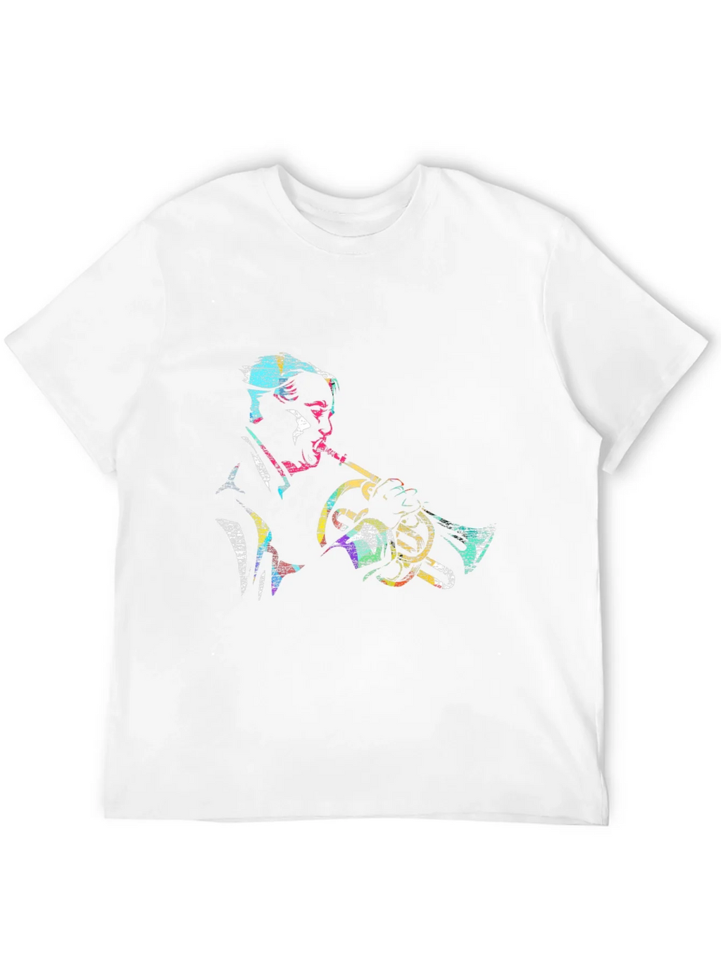 Jazz Trumpet Player Graphic Tee - Black Cotton Comfort product image 11