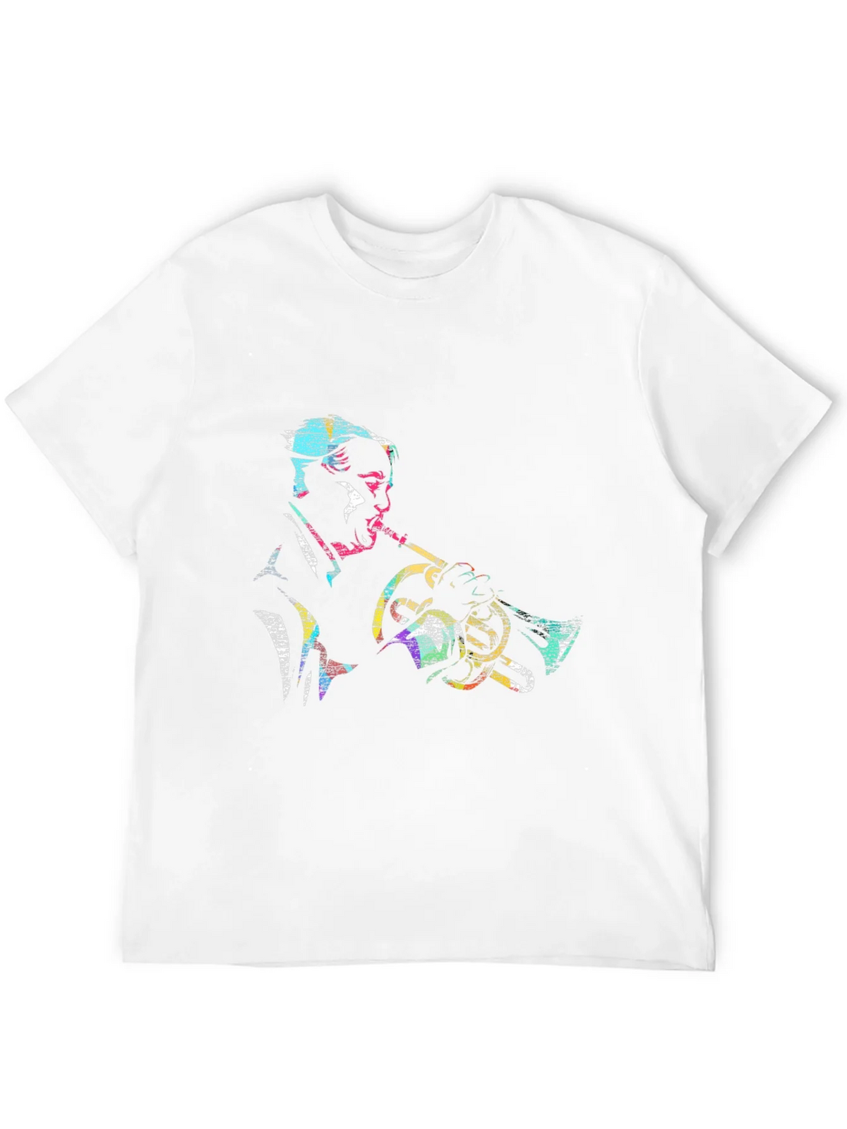 Jazz Trumpet Player Graphic Tee - Black Cotton Comfort product image 11