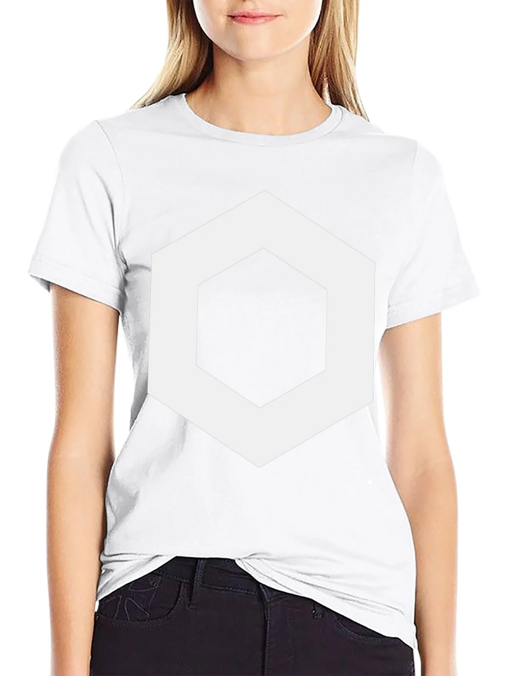 Geometric Hexagon Graphic Tee - Stylish Mens Black T-Shirt product image 8