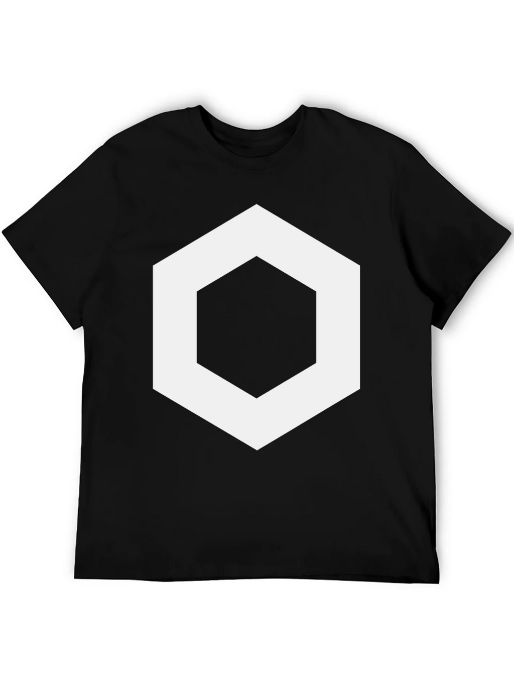 Geometric Hexagon Graphic Tee - Stylish Mens Black T-Shirt product image 5