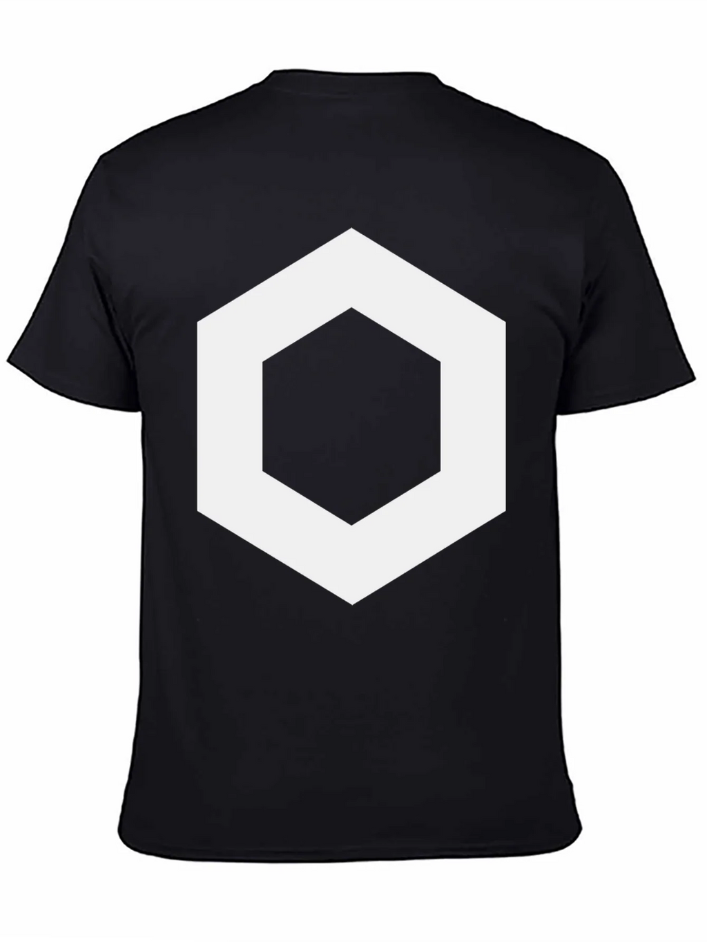 Geometric Hexagon Graphic Tee - Stylish Mens Black T-Shirt product image 4