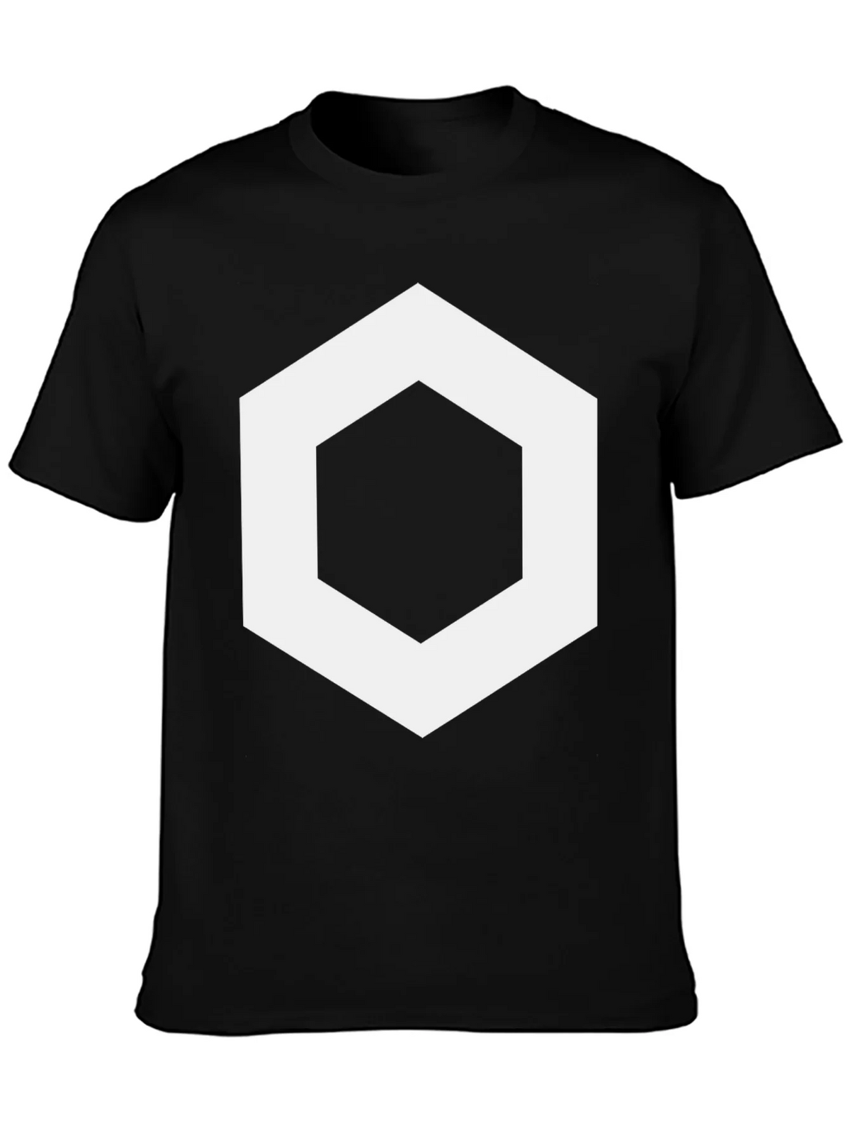 Geometric Hexagon Graphic Tee - Stylish Mens Black T-Shirt product image 3