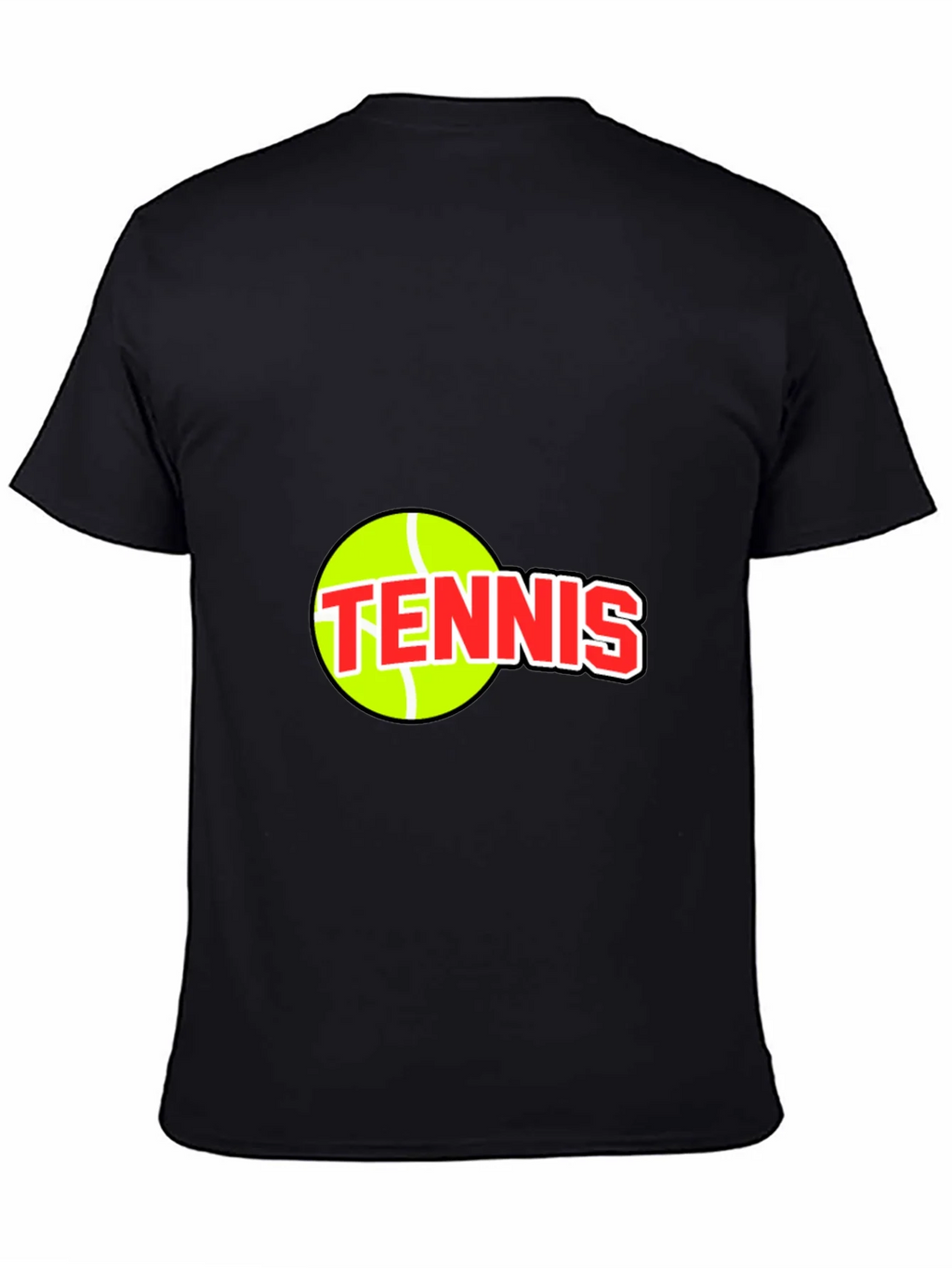 Tennis Ball Graphic Tee - Black Cotton T-Shirt product image 4