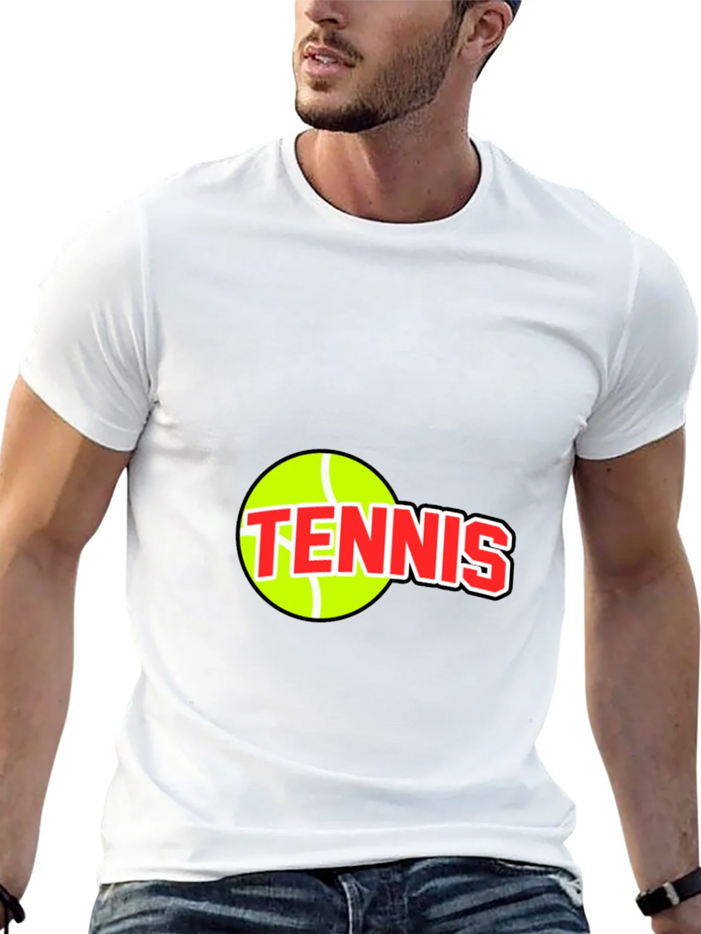 Tennis Ball Graphic Tee - Black Cotton T-Shirt product image 12