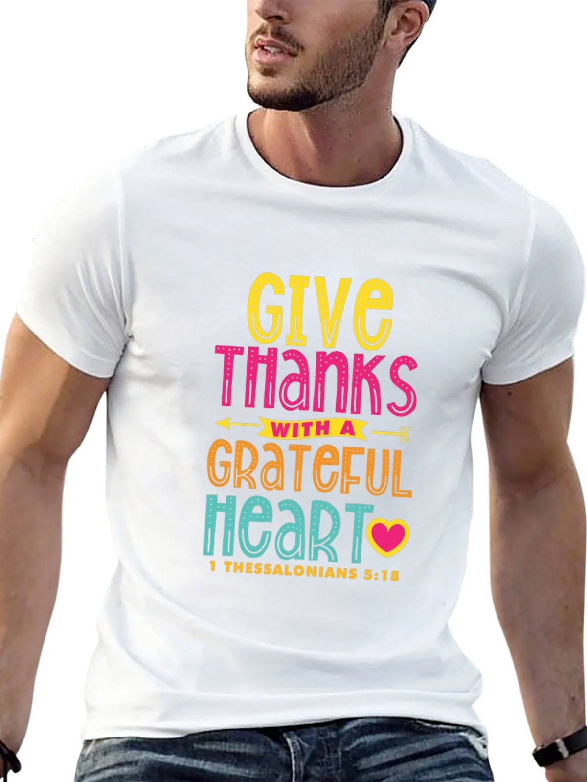 Give Thanks Christian T-Shirt product image 12