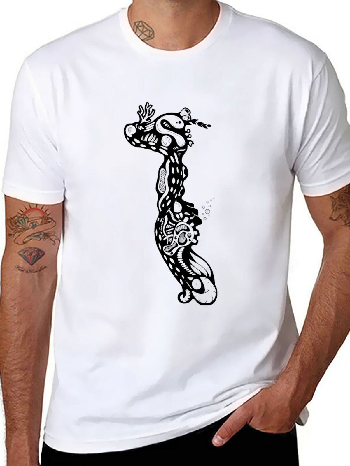 Black Graphic Print Crew Neck T-Shirt product image 7