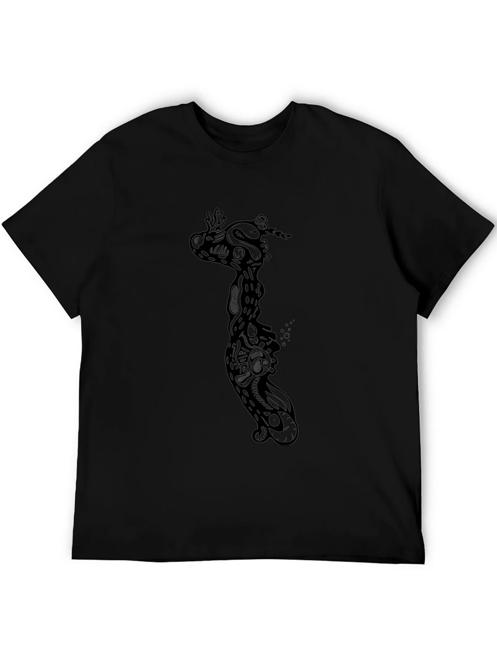 Black Graphic Print Crew Neck T-Shirt product image 5