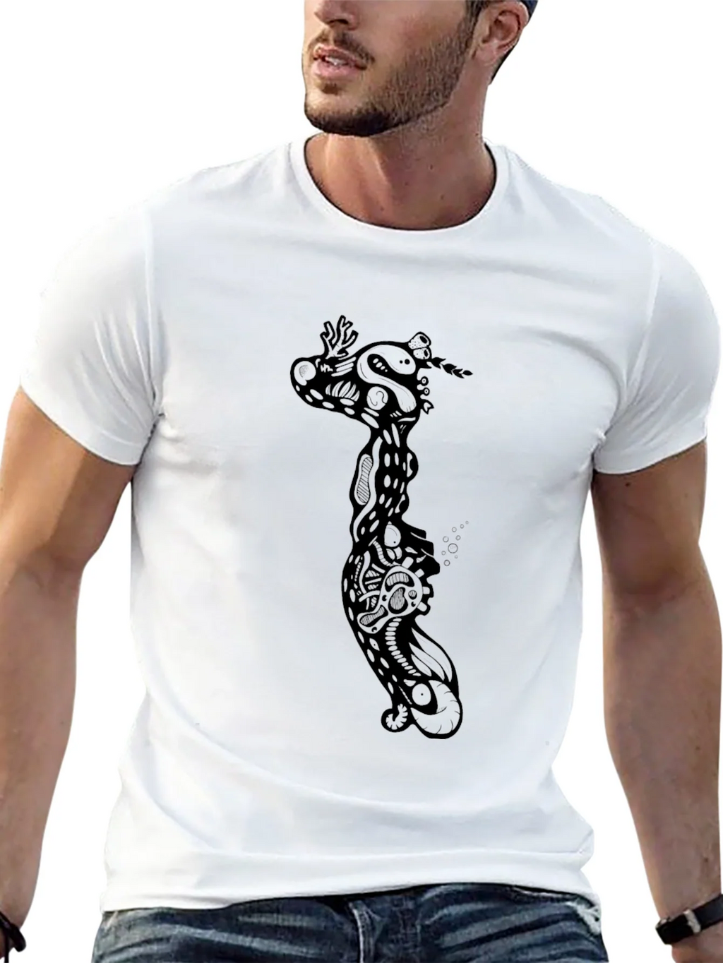 Black Graphic Print Crew Neck T-Shirt product image 12