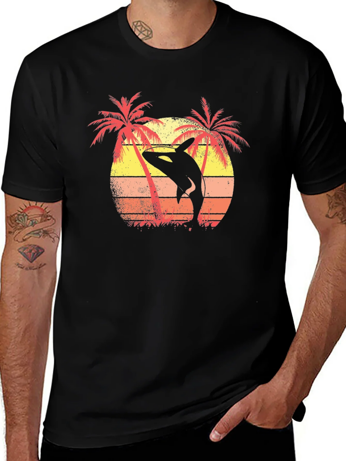 Orca Sunset Graphic Tee - Island Vibes product image 1