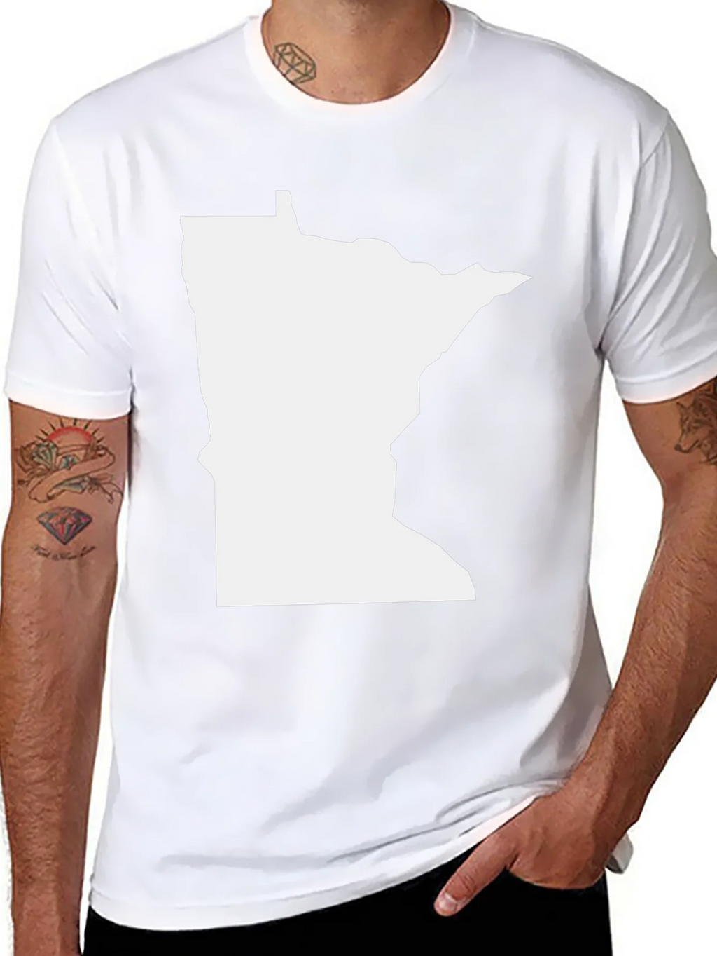 Minnesota State Outline T-Shirt product image 7