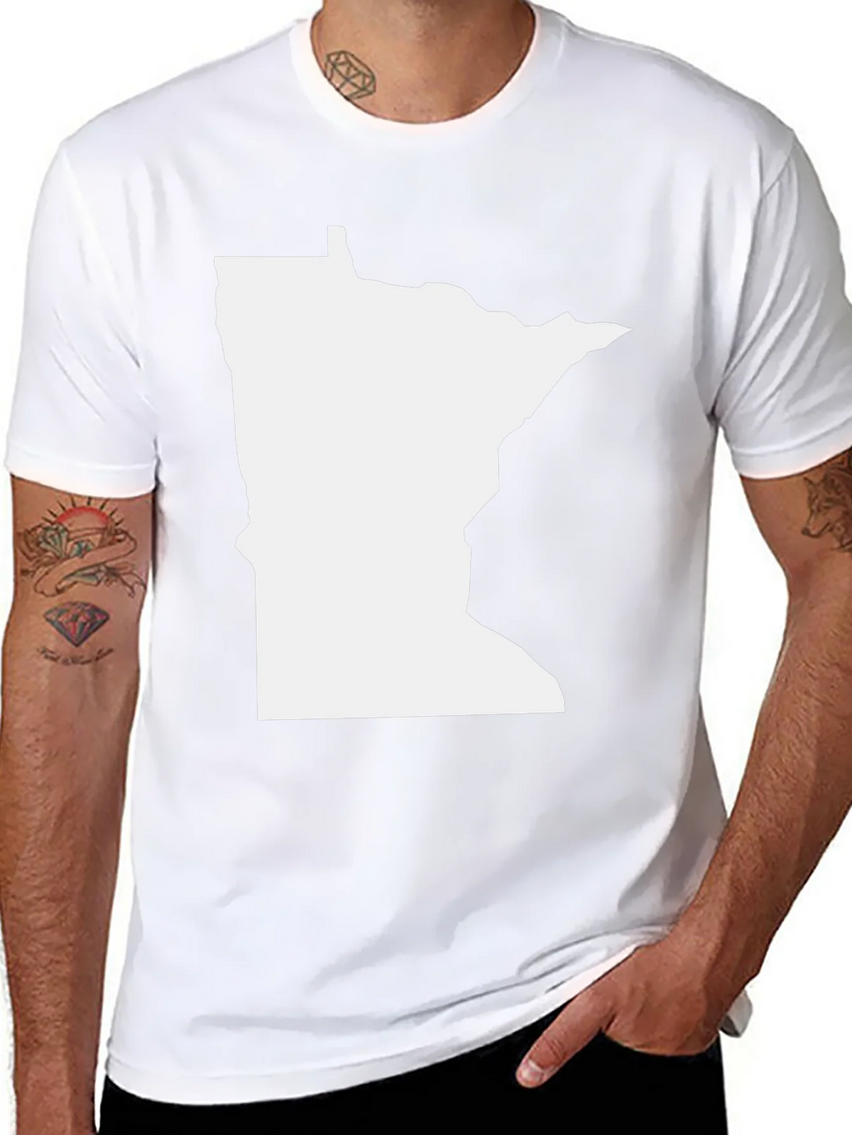 Minnesota State Outline T-Shirt product image 7