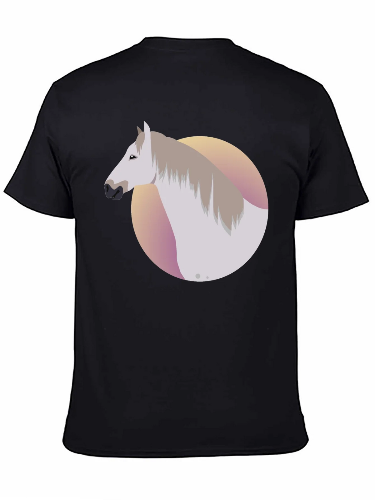 Horse Graphic Tee - Black Cotton Blend Shirt product image 4