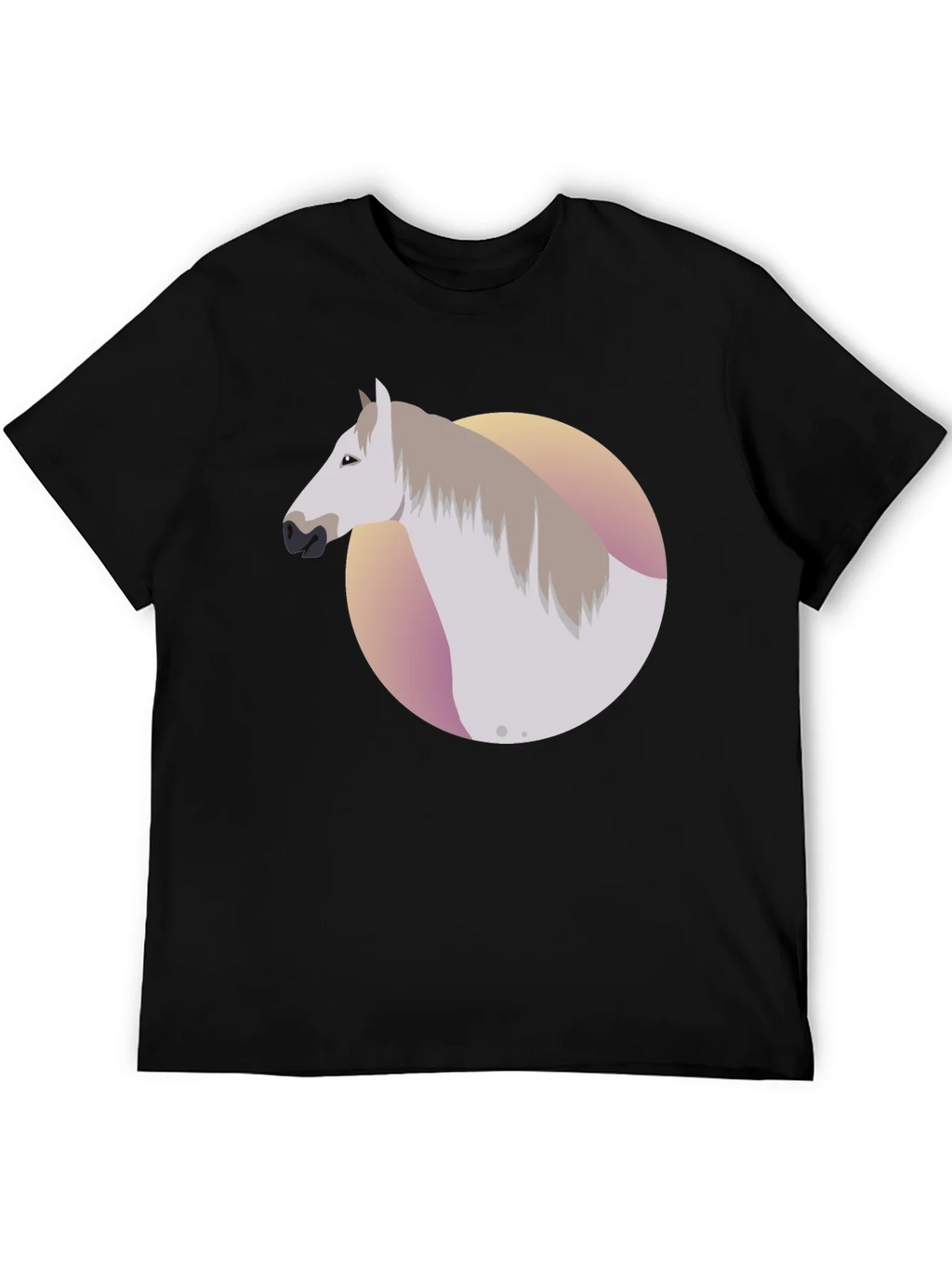 Horse Graphic Tee - Black Cotton Blend Shirt product image 5